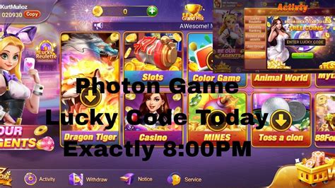 photon game lucky code today|Photon Game Lucky Code .